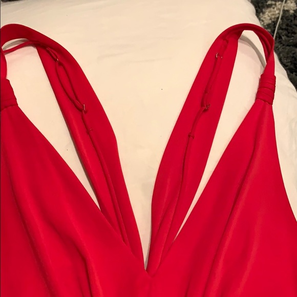 BCBG Red Stretch Gown Formal Dress - Picture 7 of 7